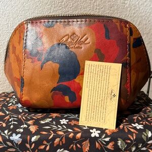 Patricia Nash Persian Camo Cosmetic Makeup Bag Clutch NWT BNNU